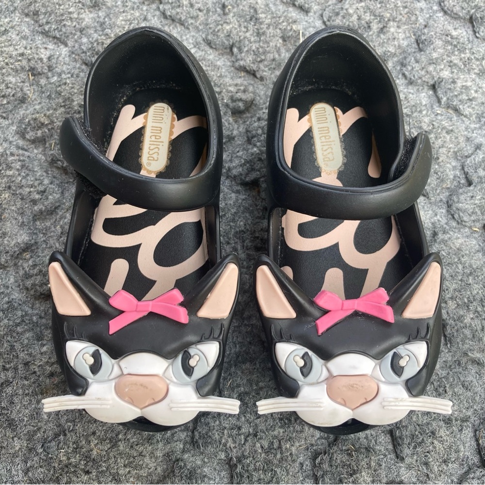 Mini Melissa toddler shoes cute cat